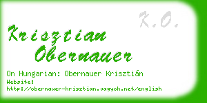 krisztian obernauer business card