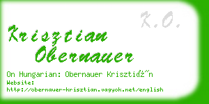 krisztian obernauer business card